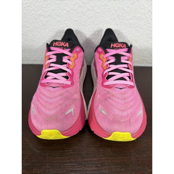 HOKA ONE ONE Arahi 6 1123195-SYBC Road Running Shoes Pink Black Women’s 7 B - Picture 2 of 11
